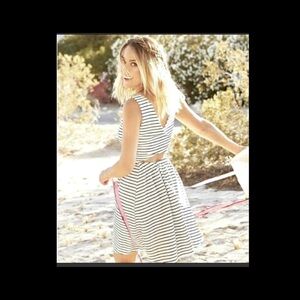 LC Lauren Conrad Black and White Striped Dress 28